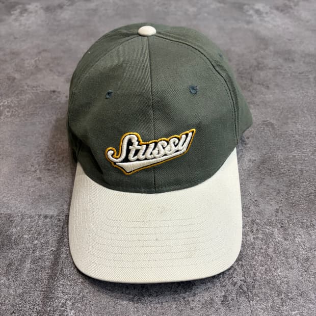 90s 스투시 볼캡 그린/화이트 모자