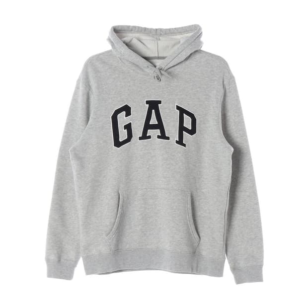 GAP 아치 빅로고 그레이 후드티 M