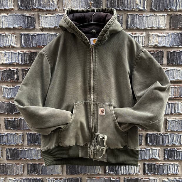 칼하트 덕액티브 자켓-모스그린-M