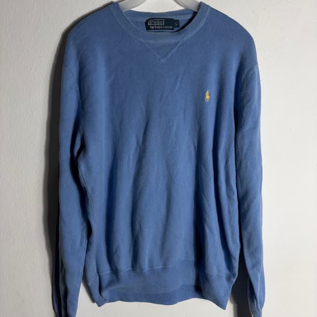 폴로 랄프로렌 블루 라운드넥 니트(L)