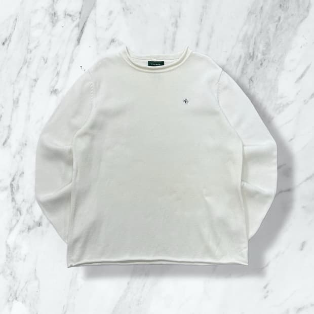 랄프로렌 화이트 니트 스웨터 