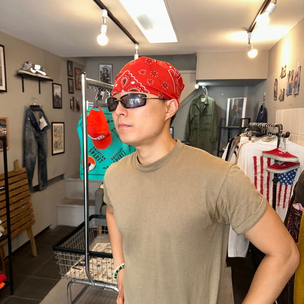 American Red paisley pattern bandanna 