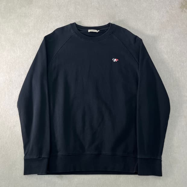 105 메종키츠네 트리컬러 폭스패치 맨투맨