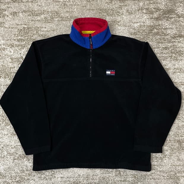 [L] 00s 타미힐피거 후리스 집업 아노락 저캣 쿼터집업