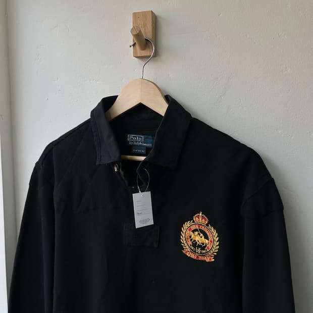16501 - 폴로 랄프로렌 블랙 빅로고 럭비티