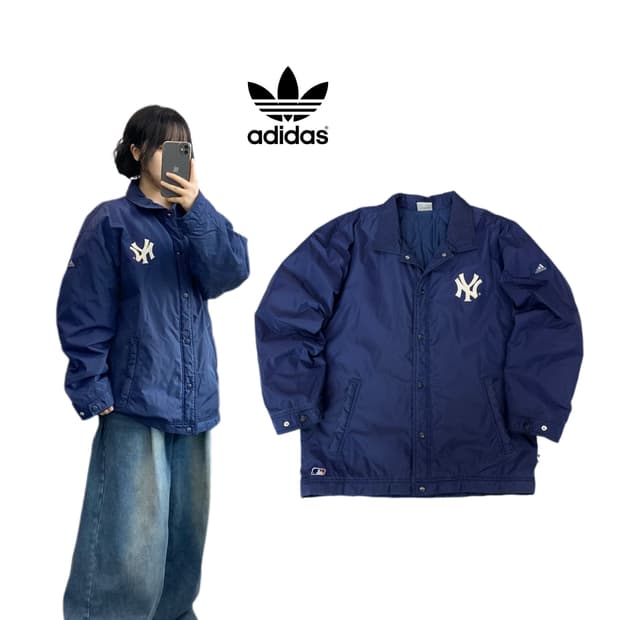 아디다스 양키스 90s 올드스쿨 바람막이 점퍼 자켓