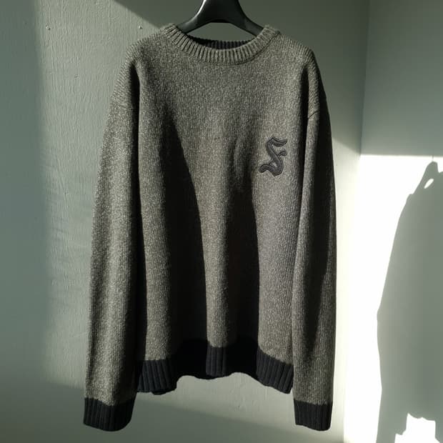 90s Stussy old english knit