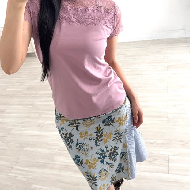 Lavender Lace Detail top