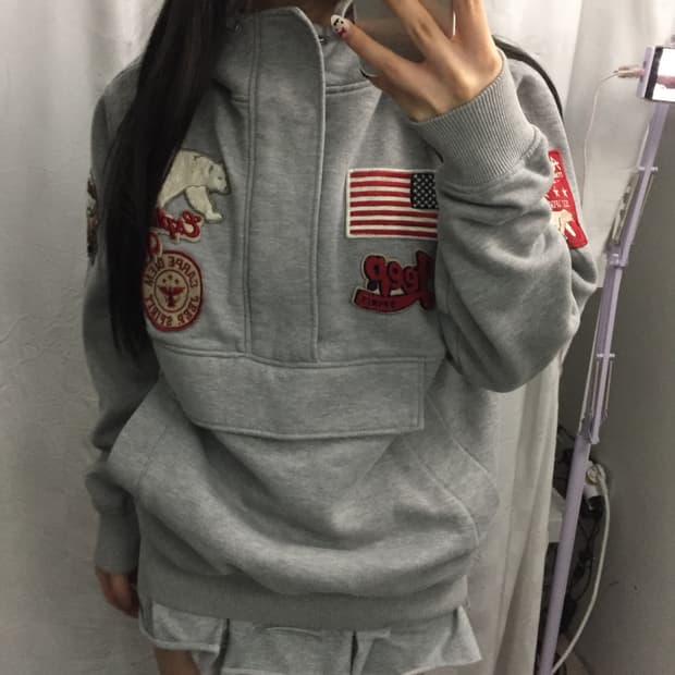 Jeep 지프 모리걸 아방핏 기모 반집업