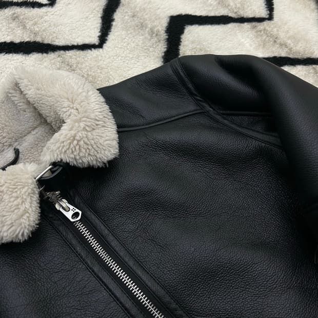 [한국L]ZARA 더블페이스드 무스탕/블랙