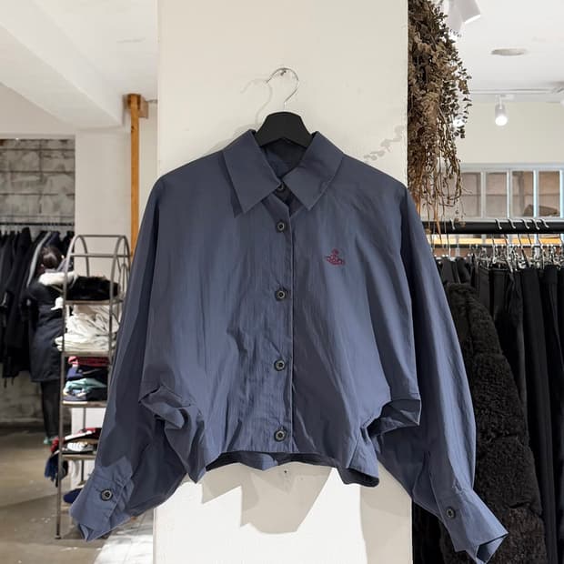 비비안웨스트우드 블루그레이 돌먼 슬리브 셔츠