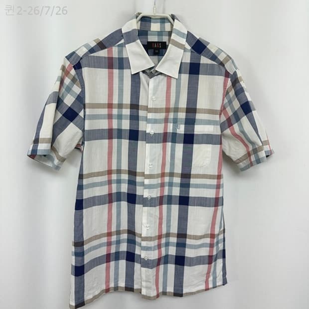 닥스 남자 체크 남방/셔츠 반팔셔츠 100