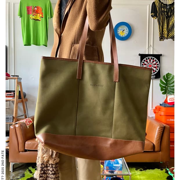 ELLE de ELLE Leather Trim Shopper Bag