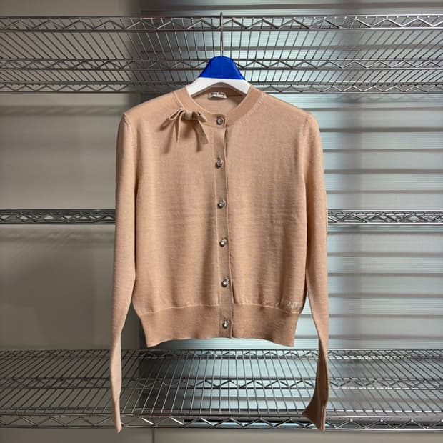 38) 미우미우 miu miu 크리스탈 리본 가디건