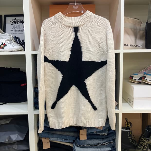 아크네 스튜디오 아이보리 울 니트 스웨터 XXS