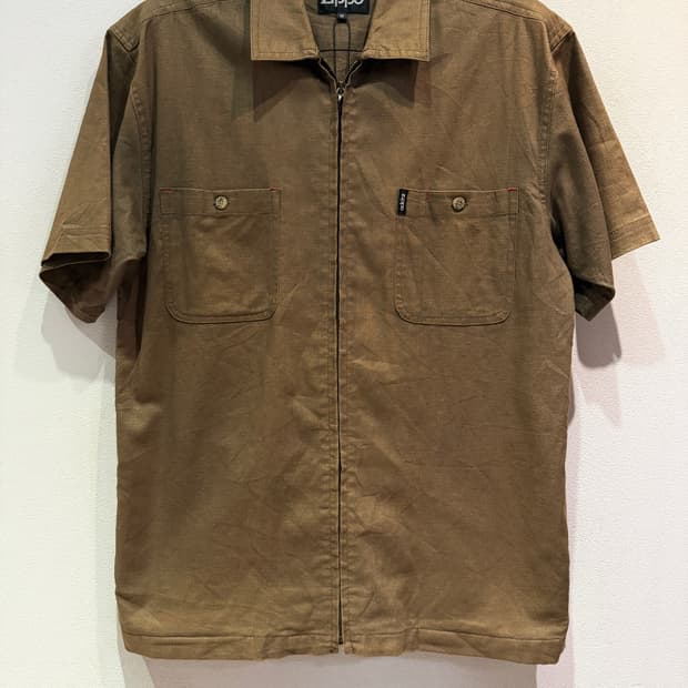 Zippo Linen Blend Zip-Up Work Shirt