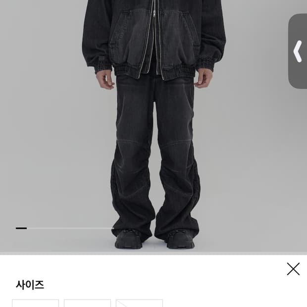 준지 26SS 데님 더블레이어드 후드집업