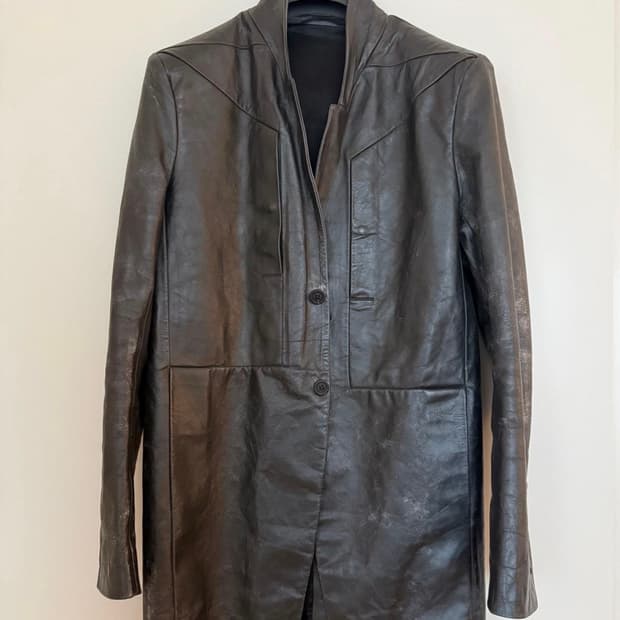 25SS릭오웬스 EDFU 포그포켓 탐포나토 레더 블레이저