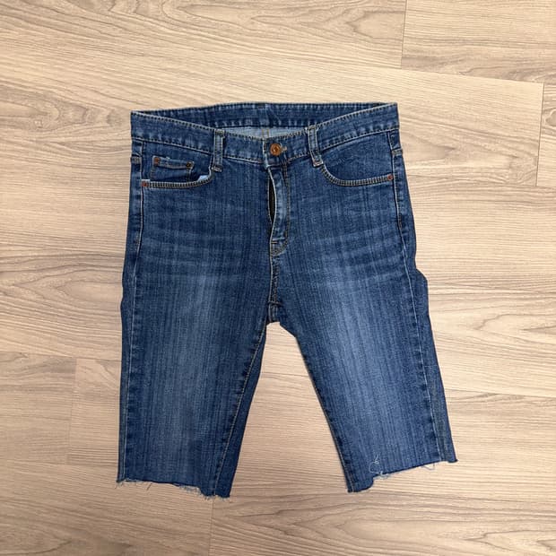 5부 스키니진 진청데님 팬츠