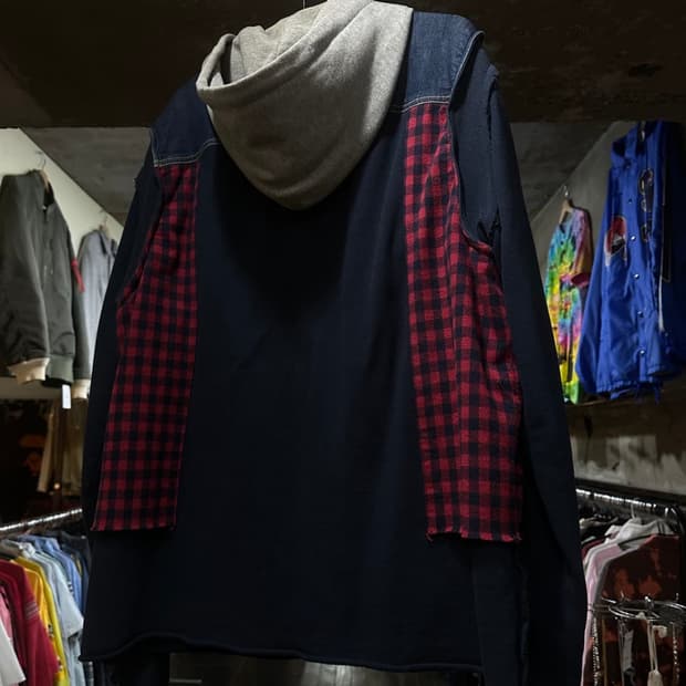 19ss 언더커버 도킹 레이어드 데님 자켓
