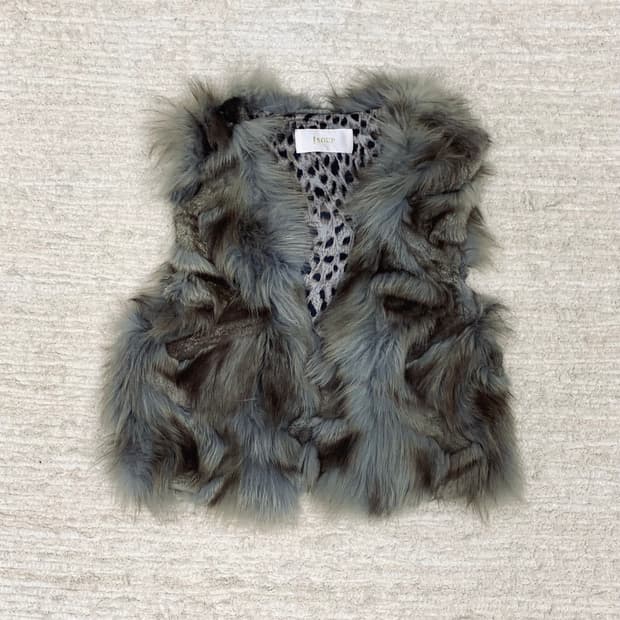 Gray-Brown Fox Fur Vest