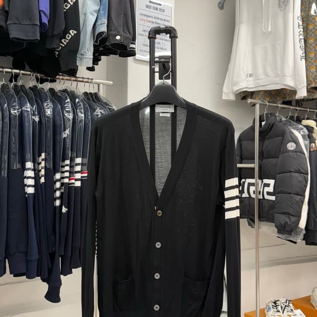 [5] 톰브라운 사선완장 메리노 울 가디건