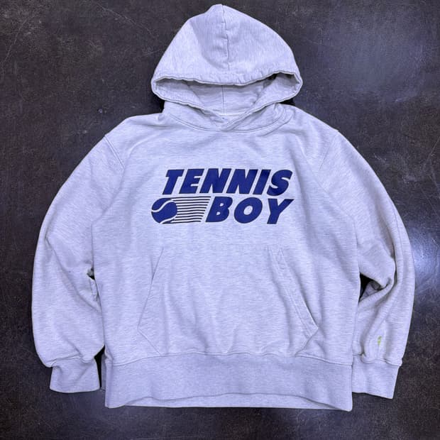 테니스 보이 클럽 후드티 후디 멜란지 그레이 M