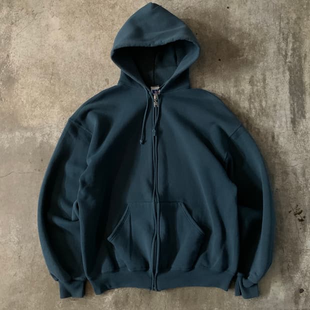 90s 러셀 애슬레틱 집업 스웻 후디