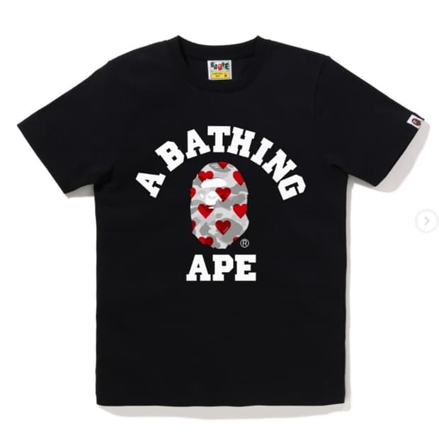 베이프 아이 러브 컬리지 티셔츠