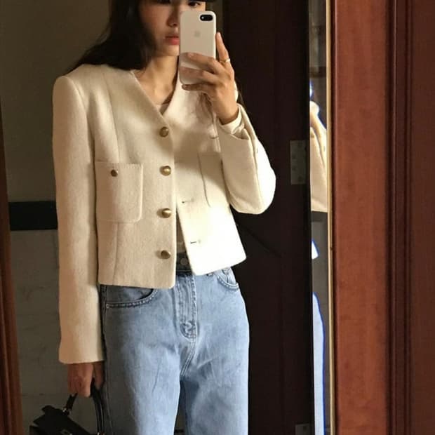 <새상품> 플랫베이스 호와스 테리자켓 울자켓 트위드 