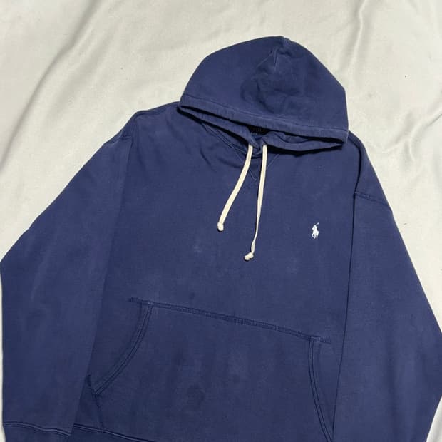 1XB 폴로랄프로렌 화이트 포니 네이비 후드티