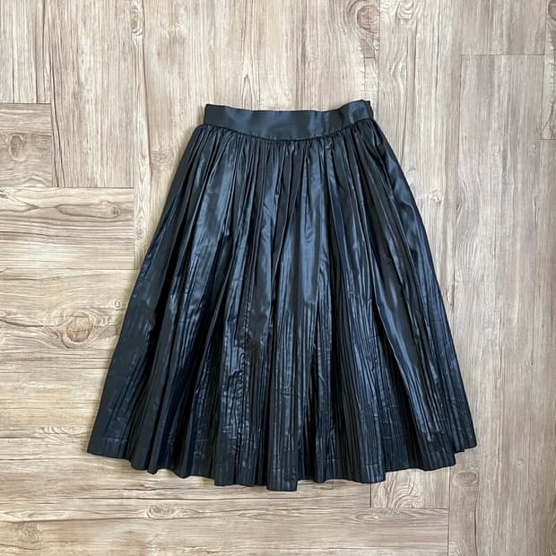 60‘s max mara 플리츠 블랙 스커트 