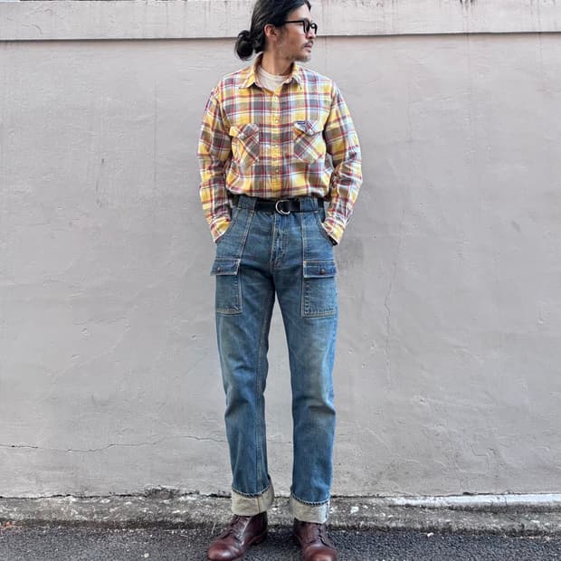 일본 웨어하우스 부쉬 셀비지 데님 팬츠