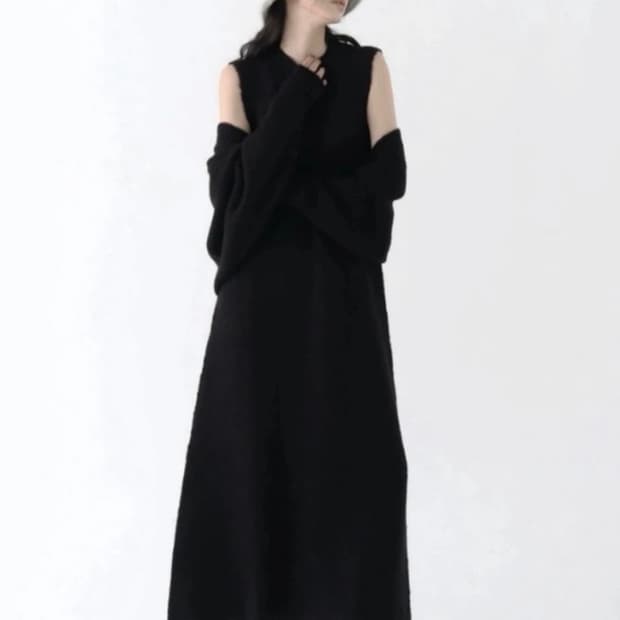 희귀템) 트리밍버드 니트 원피스 셋업