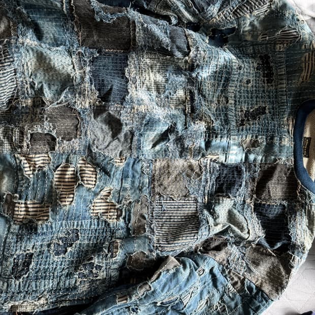 캐피탈 보로 x IDG 플리스 투톤 빅 스웨트셔츠 인디고 (3사이즈