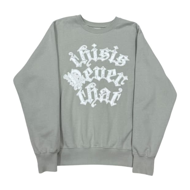 디스이즈네버댓 포르투나 아플리케 크루넥 기모 맨투맨 M