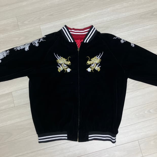 일본 빈티지 양면 벨벳 스카쟌(교신 가능) 100~105