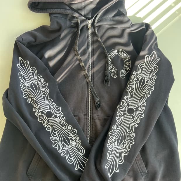 [XL] 크롬하츠 홀스슈 플로랄 후드집업