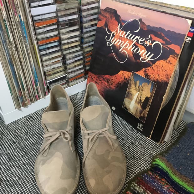 Clarks Originals Beige Camo Suede Desert