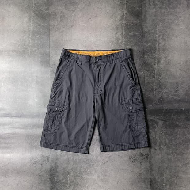 WEARFIRST 빈티지 차콜 그레이 카고 하프 팬츠 A00781