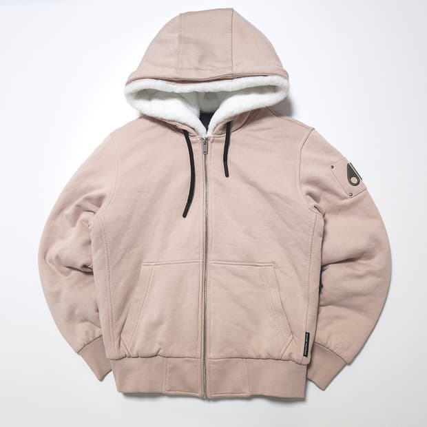 무스너클 우먼 버니스웨터 후드 집업 자켓 로즈