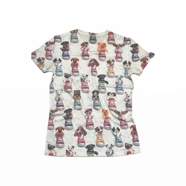 강아지 프린팅 티셔츠