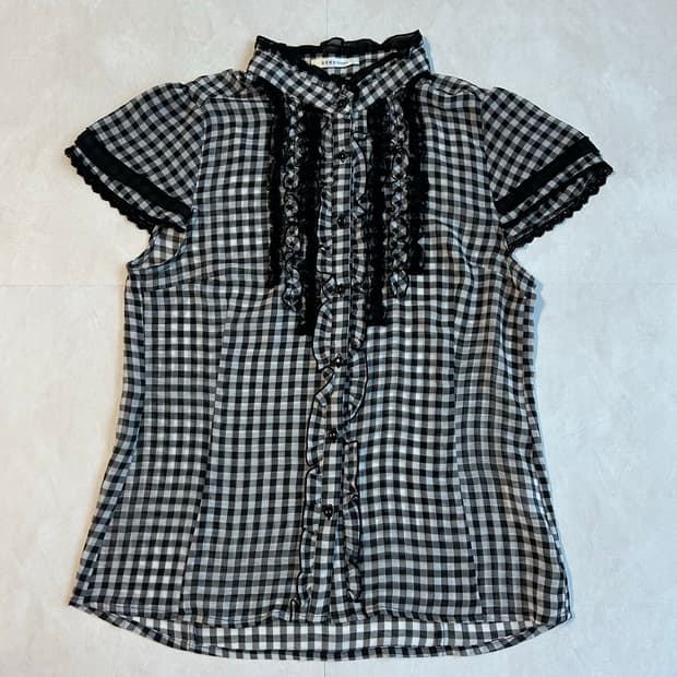 axes femme check blouse
