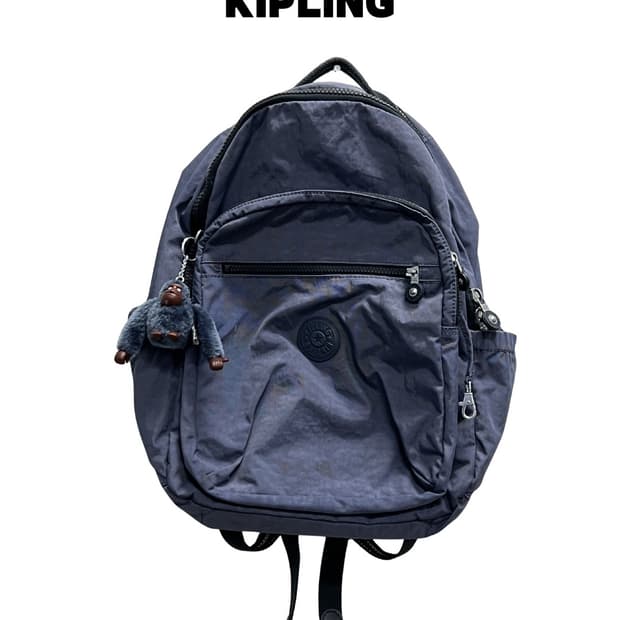 키플링 백팩 블루그레이