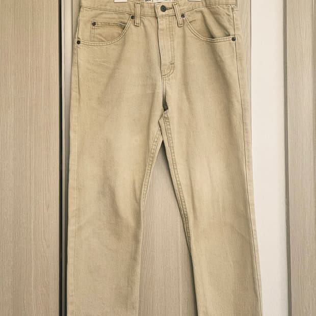 (현지구입정품)Lee 리 베이지 빈티지 데님 팬츠 레귤러핏 31.5인치