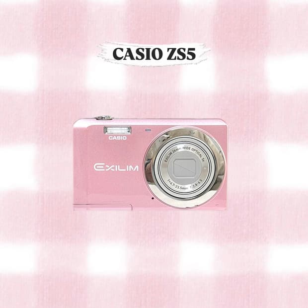 카시오 엑슬림 ZS5 베이비핑크 빈티지디카
