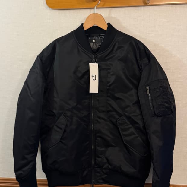 유니클로 +J 질샌더 MA-1 자켓 블랙 L