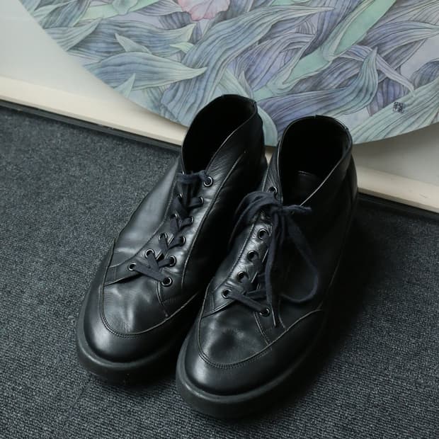 라드 뮤지션 블랙 레더 스니커즈 