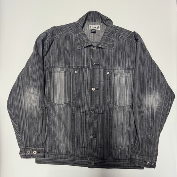 희귀!! 90s y2k 빈티지 godbody 스트라이프 데님 자켓 2XL