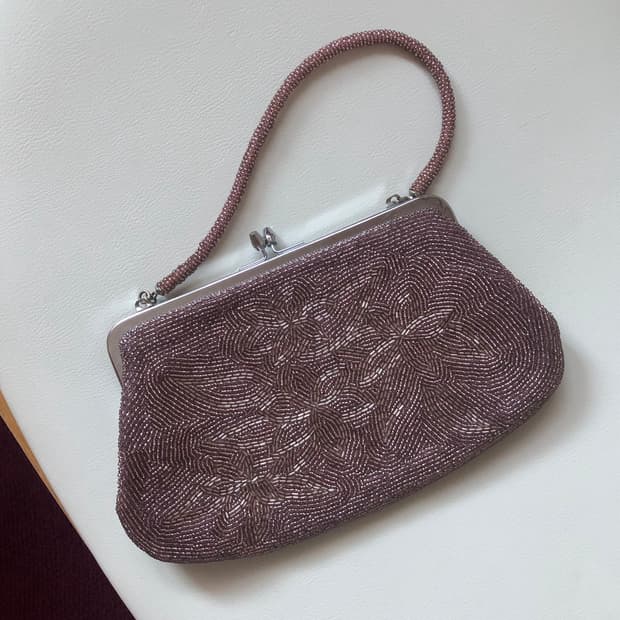 Beaded Floral Frame Bag